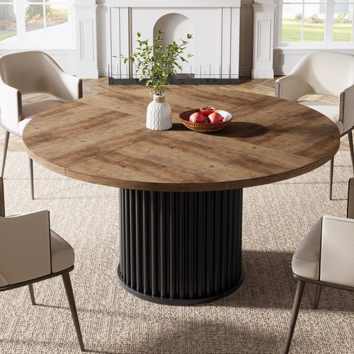 Black round dining - black,
