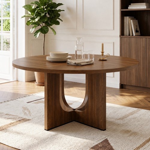 Round dining table - round,