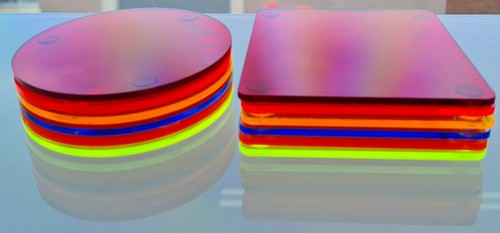 Round square acrylic - &,