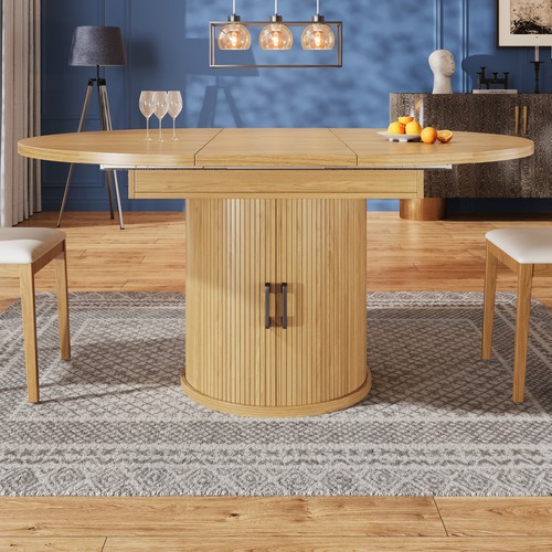 Extendable dining table - extendable, round