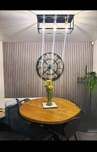 Round medium wood dining - round,