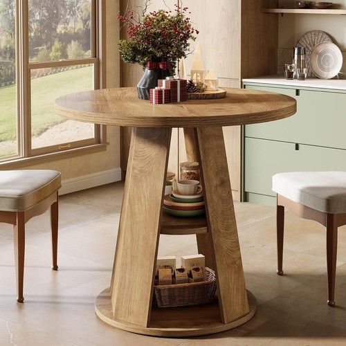 Round dining table - round,