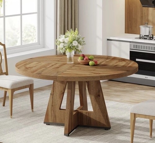 Round dining table wood - dining, table,