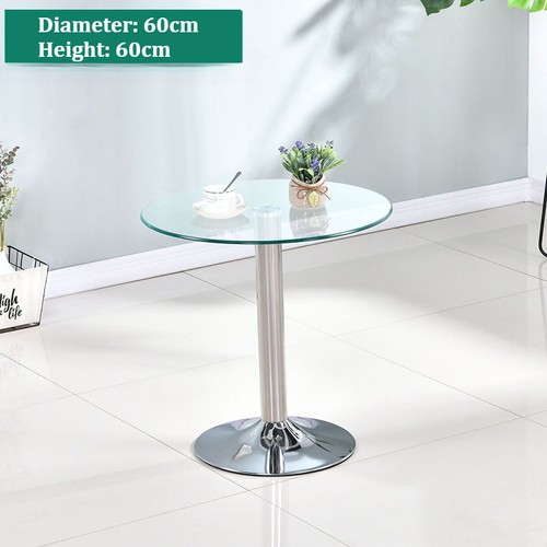 Round glass dining table - round,