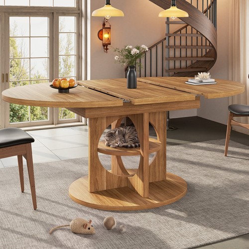 Extendable round dining table - dining,