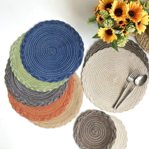 1pc round woven - round, braided