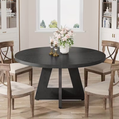 Round dining table - round,