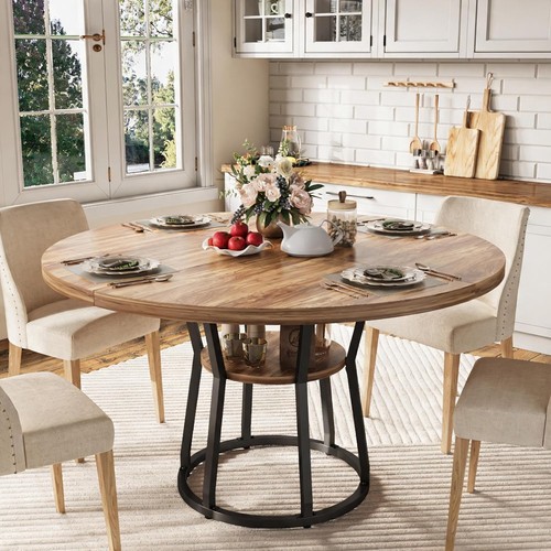 Large round dining table - dining,