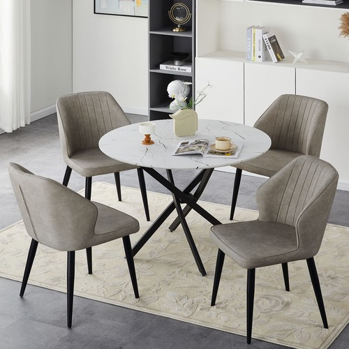 Round dining table marble - round,