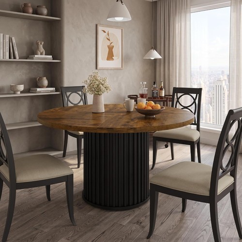 Round dining table people - round,