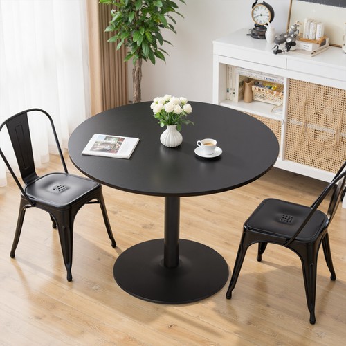 Wooden round dining table - round,