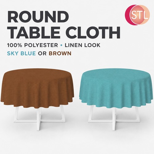 Round polyester table cloth - round,