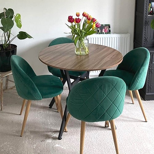 Round industrial dining - dining, table