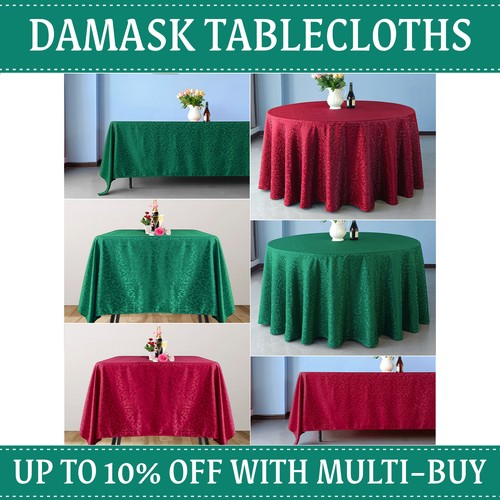 Damask tablecloth covers - tablecloth,
