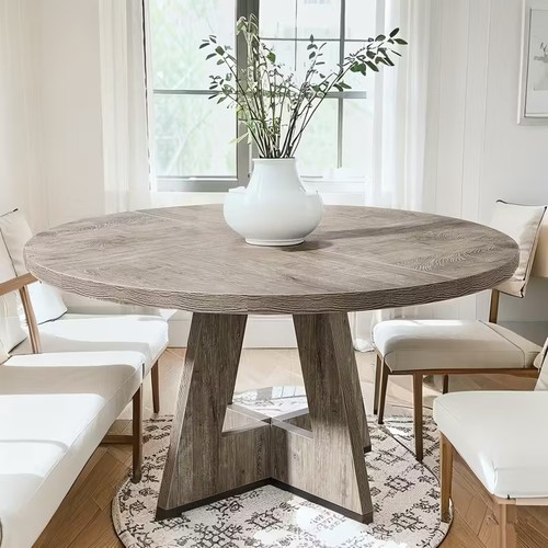 Round dining table brown - 47",