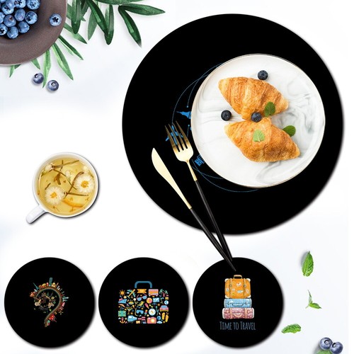 Round placemats dining - placemats, table