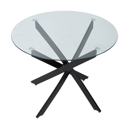 80cm 100cm round glass dining - 80cm/100cm,